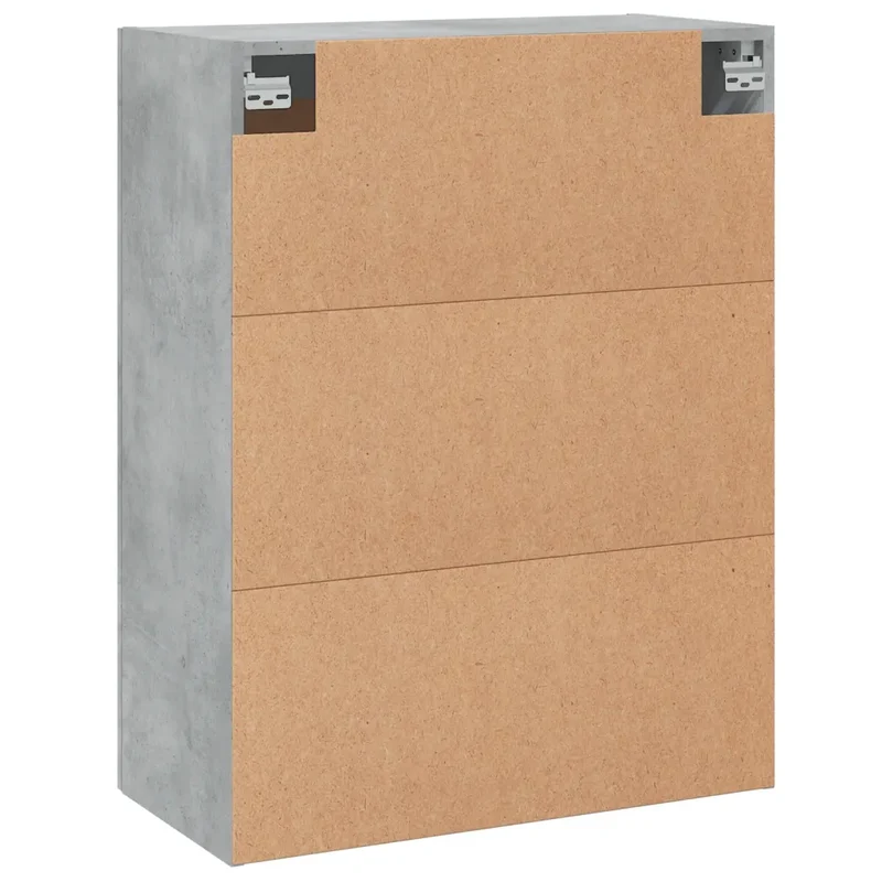 Armoire murale rangement flottante 69,5 x 34 x 90 cm fonctionnelle moderne en bois d'ingénierie gris béton 02_0048927