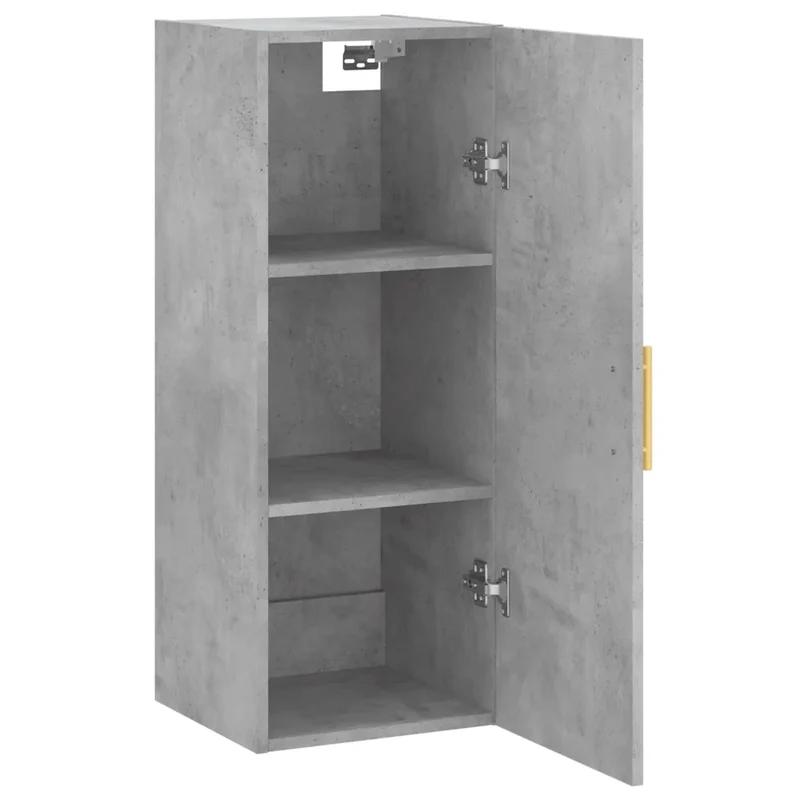 Armoire murale design élégant rangement polyvalent 34,5 x 34 x 90 cm en bois d'ingénierie gris béton 02_0048657