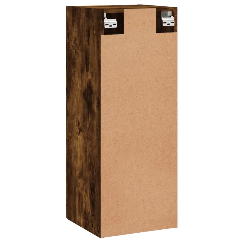 Armoire murale chêne fumé élégant 34,5 x 34 x 90 cm espace de rangement pratique design intemporel en bois d'ingénierie chêne fumé 02_0048668