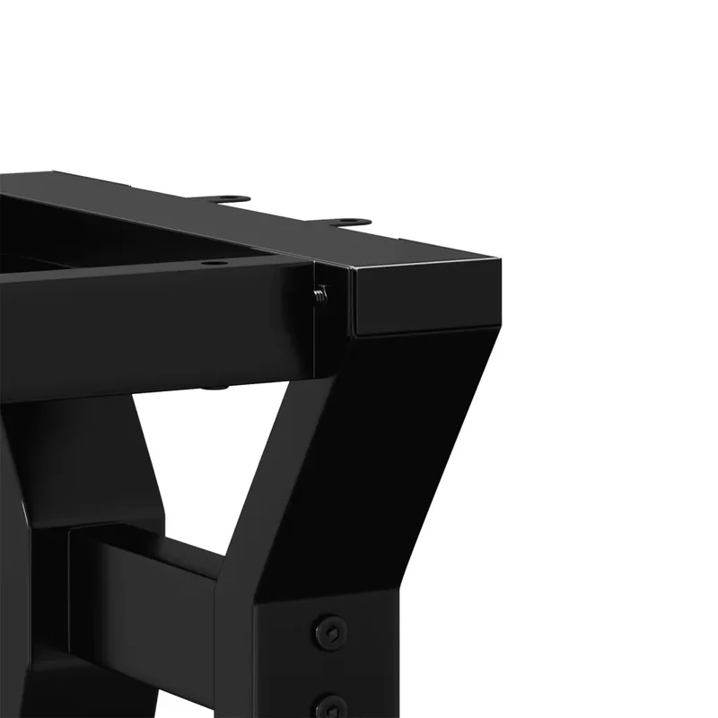 Pieds de table basse cadre en Y 90 x 30 x 43 cm robustes stables style industriel en acier noir 02_0047252