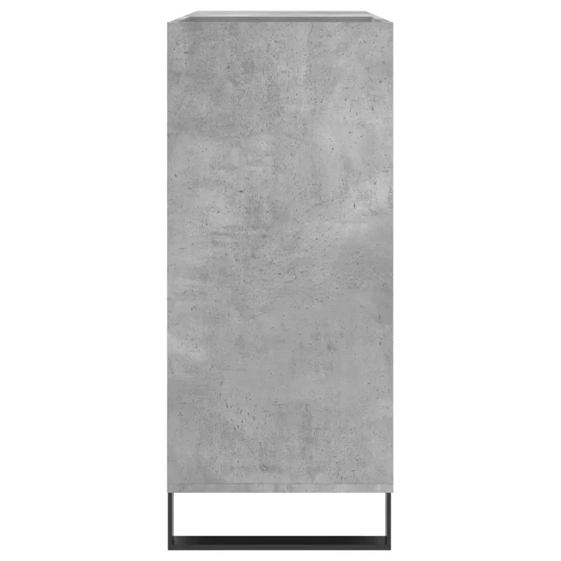 Armoire à disques pratique avec espace de rangement 84,5 x 38 x 89 cm en bois d'ingénierie gris béton 02_0049178