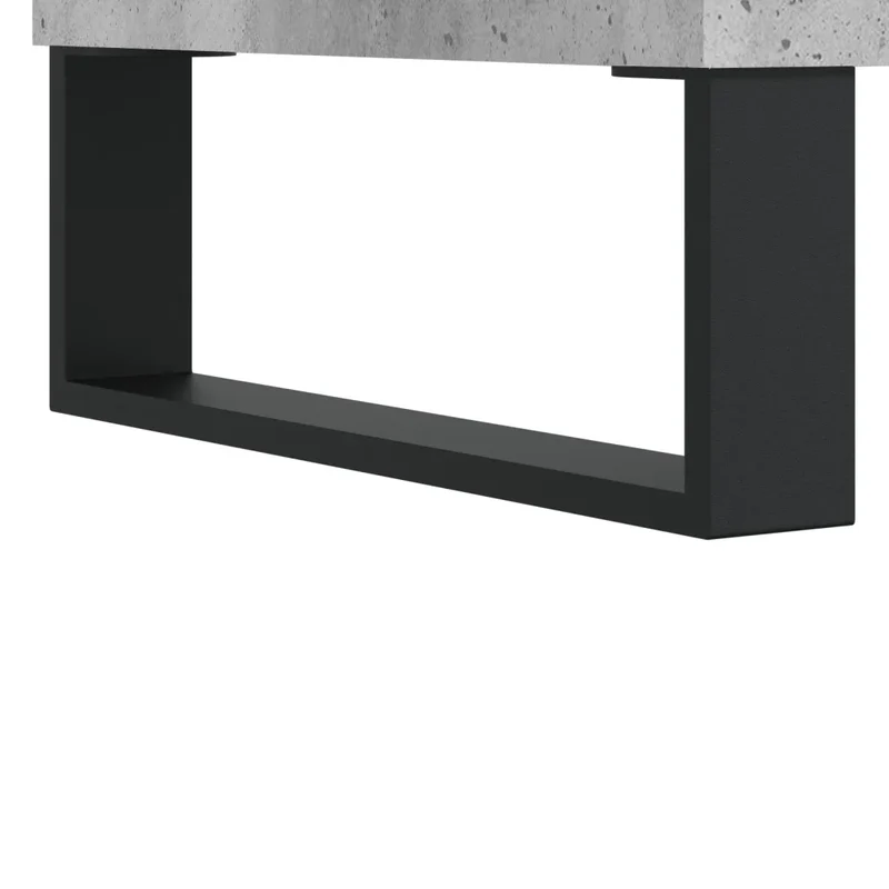 Armoire à disques pratique avec espace de rangement 84,5 x 38 x 89 cm en bois d'ingénierie gris béton 02_0049178