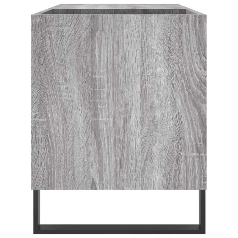 Armoire à disques pratique avec grand espace de rangement 85 x 38 x 48 cm en bois d'ingénierie gris 02_0049121