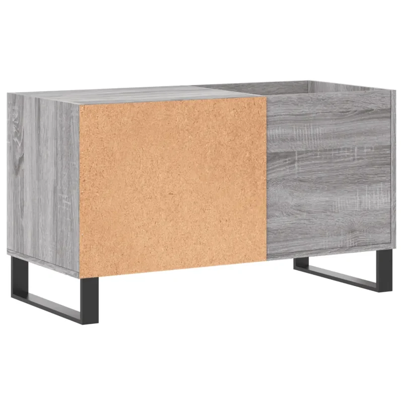 Armoire à disques pratique avec grand espace de rangement 85 x 38 x 48 cm en bois d'ingénierie gris 02_0049121