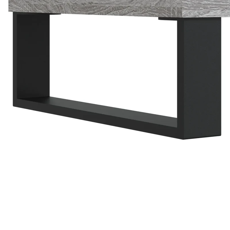 Armoire à disques pratique avec grand espace de rangement 85 x 38 x 48 cm en bois d'ingénierie gris 02_0049121