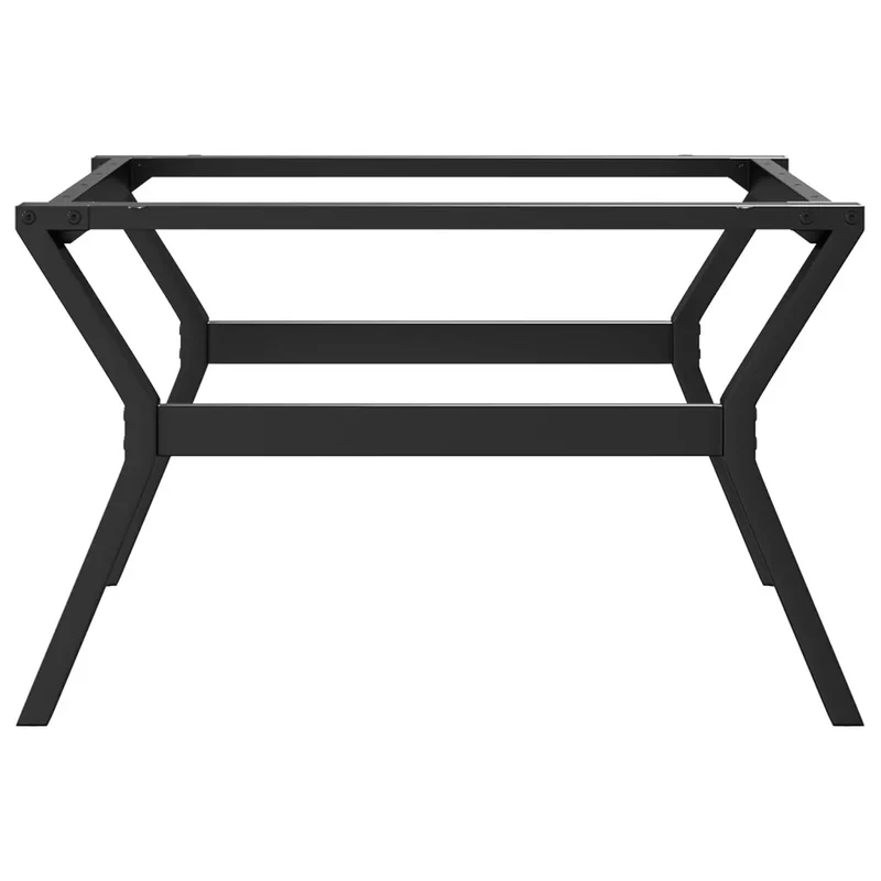 Pieds de table basse cadre en Y robustes design industriel 80 x 70 x 43 cm en acier noir 02_0047250