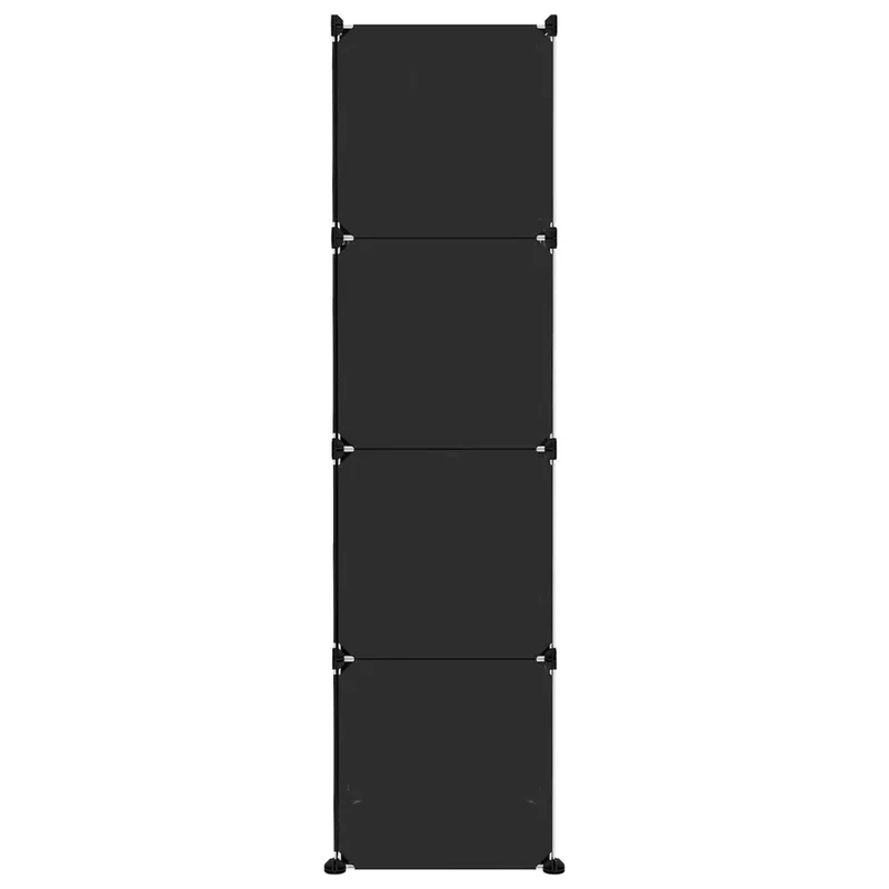 Armoire de rangement cubique enfants pratique 110 x 46,5 x 144 cm motif coloré en PP noir 02_0047052