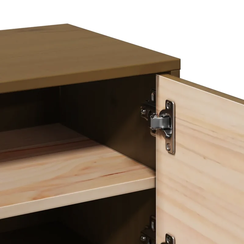Armoire murale en bois de pin massif 31,5 x 30 x 30 cm pratique style rustique décoratif en bois marron miel 02_0048367