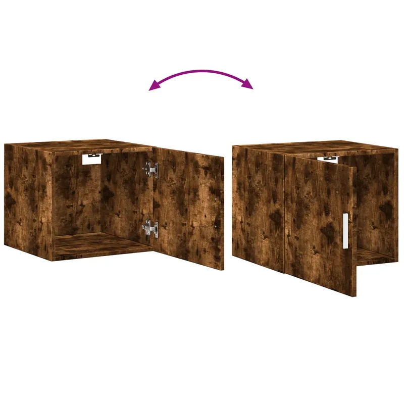 Armoire murale chêne fumé 45 x 42,5 x 40 cm grand espace de rangement style moderne finition mate en bois chêne fumé 02_0049490