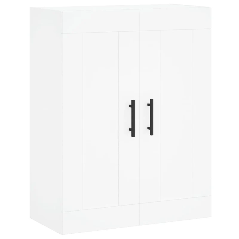 Buffet bahut commode armoire meuble de rangement organisateur cuisine salle de séjour salon haut 69,5 x 34 x 180 cm bois d'ingénierie blanc 02_0032659