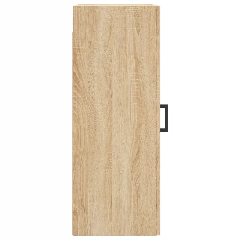 Armoire murale élégante de rangement 34,5 x 34 x 90 cm avec poignée en fer style contemporain en bois d'ingénierie chêne sonoma 02_0048948