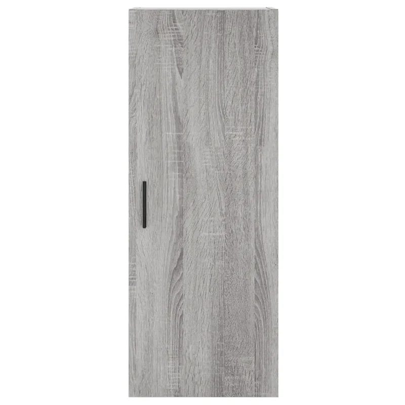 Armoire murale design pratique rangement suspendu 34,5 x 34 x 90 cm en bois d'ingénierie gris 02_0048673