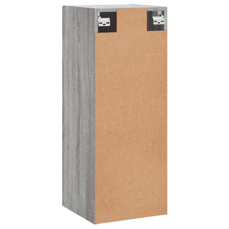 Armoire murale design pratique rangement suspendu 34,5 x 34 x 90 cm en bois d'ingénierie gris 02_0048673