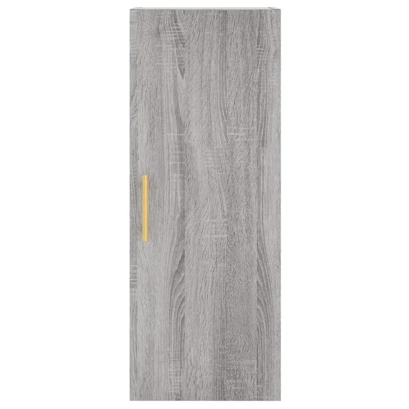 Armoire murale élégante pratique rangement 34,5 x 34 x 90 cm en bois d'ingénierie gris 02_0048659