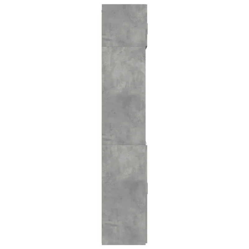 Armoire de rangement haute 70 x 42,5 x 225 cm espace vertical 7 compartiments moderne en bois d'ingénierie gris béton 02_0055573