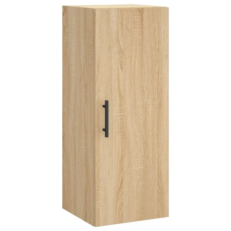 Armoire murale design pratique espace de rangement 34,5 x 34 x 90 cm en bois d'ingénierie chêne sonoma 02_0048675