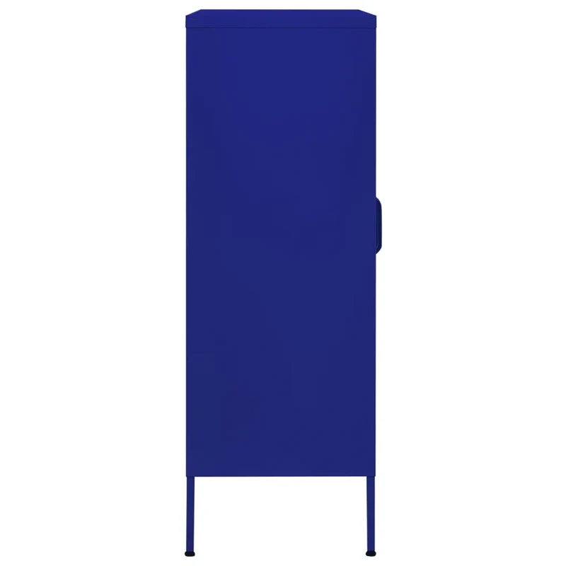 Armoire de rangement design pratique 80 x 35 x 101 cm avec étagères réglables en acier bleu marine 02_0046863