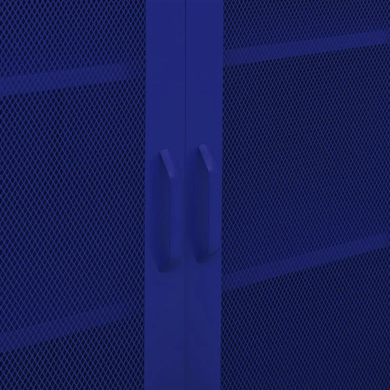 Armoire de rangement design pratique 80 x 35 x 101 cm avec étagères réglables en acier bleu marine 02_0046863