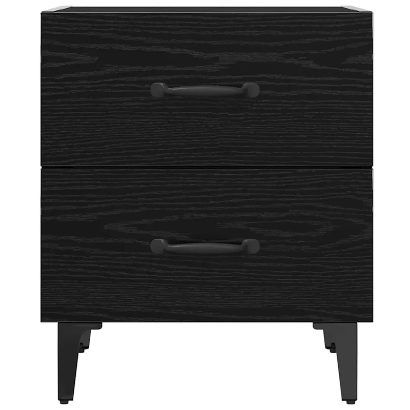 Armoire de lit avec tiroirs rustique pratique espace de rangement 40 x 35 x 47 cm en bois d'ingénierie chêne noir 02_0052686