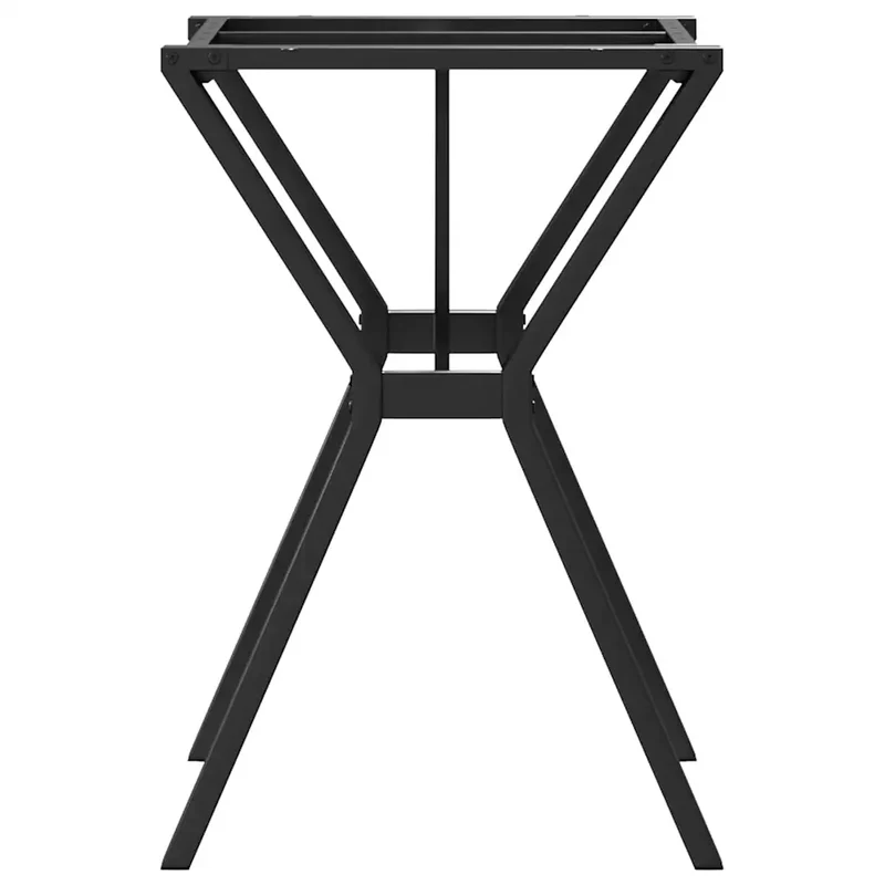 Pieds de table à manger cadre en Y 60 x 50 x 73 cm robustes et faciles à installer en acier noir 02_0047256