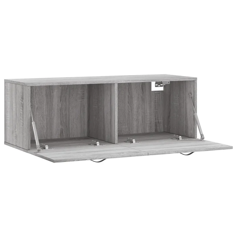 Armoire murale sonoma gris rangement pratique 100 x 36,5 x 35 cm en bois d'ingénierie gris 02_0048887