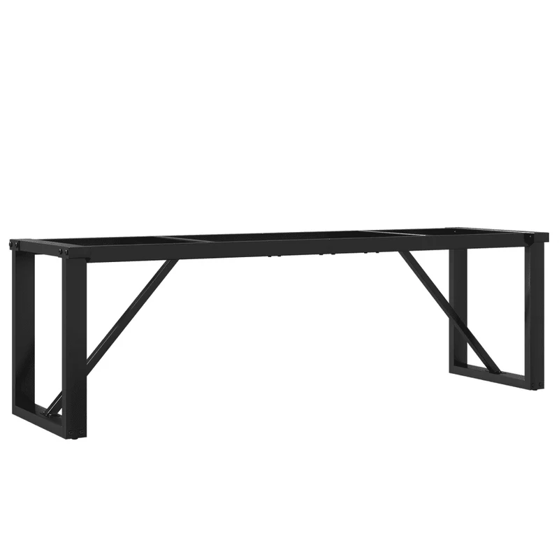 Pieds de table basse cadre en O 140 x 30 x 43 cm durables et stables style industriel en acier noir 02_0047221