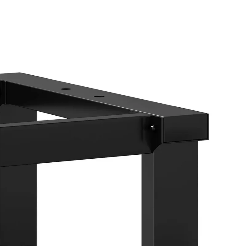Pieds de table basse cadre en O 140 x 30 x 43 cm durables et stables style industriel en acier noir 02_0047221