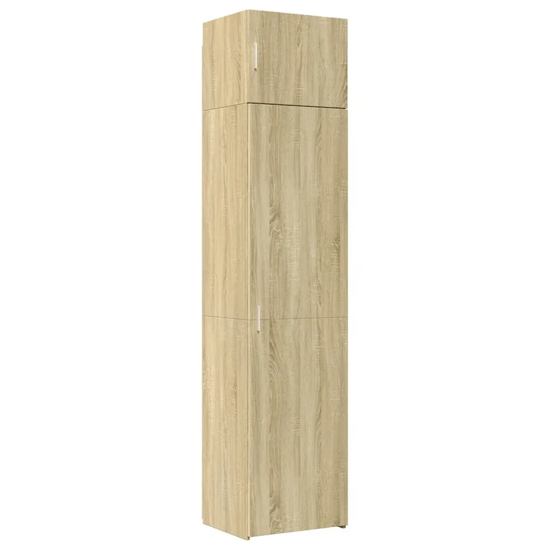 Armoire de rangement mince économique 50 x 42,5 x 225 cm pour salon chambre bureau en bois d'ingénierie chêne sonoma 02_0055569
