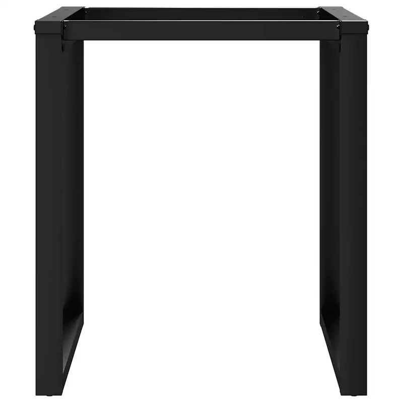 Pieds de table à manger cadre en O 60 x 60 x 73 cm installation facile style industriel en acier noir 02_0047226