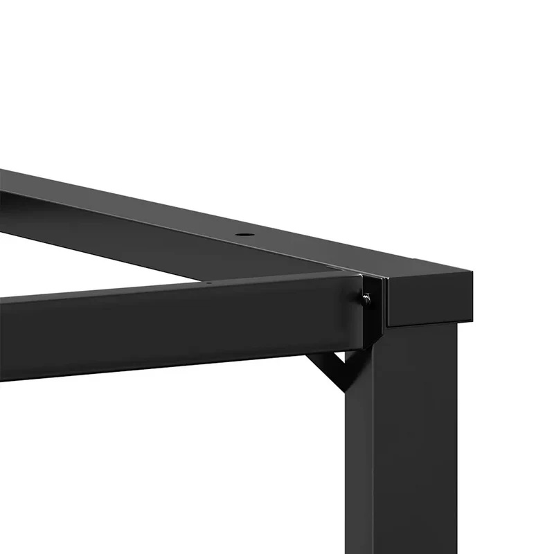 Pieds de table à manger cadre en O 60 x 60 x 73 cm installation facile style industriel en acier noir 02_0047226