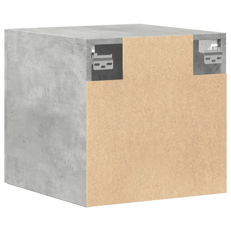 Armoire murale moderne gain de place 40 x 42,5 x 40 cm en bois d'ingénierie gris béton 02_0049485