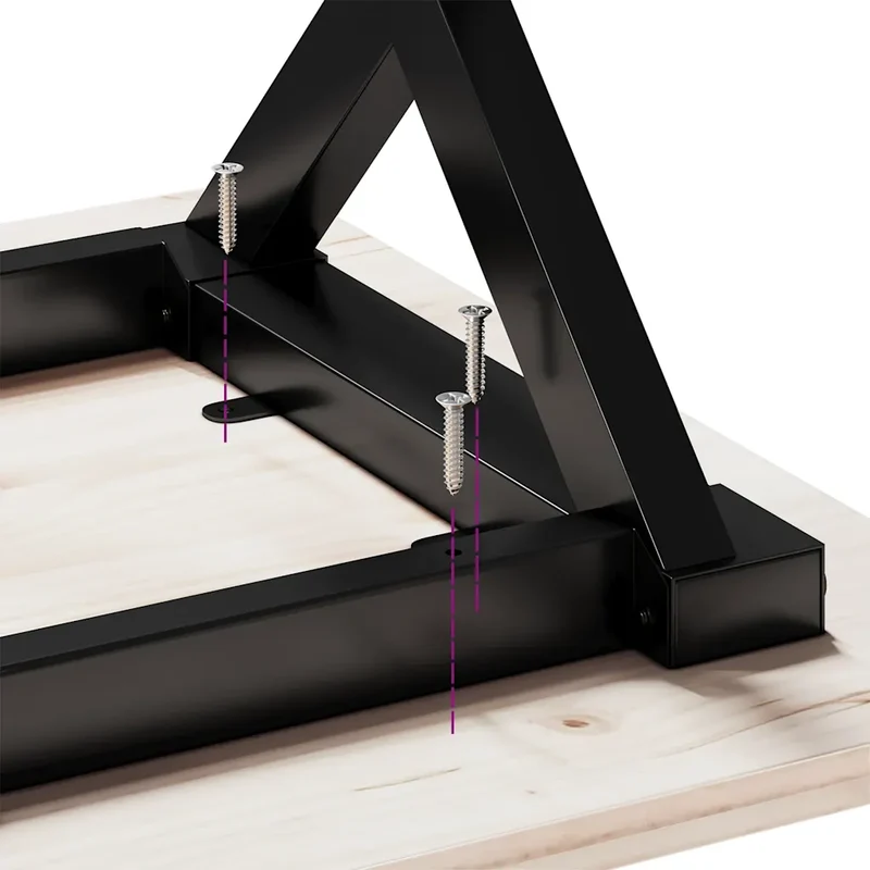 Pieds de table en X pour table à manger 40 x 40 x 73 cm fonctionnels robustes design industriel en acier noir 02_0047240