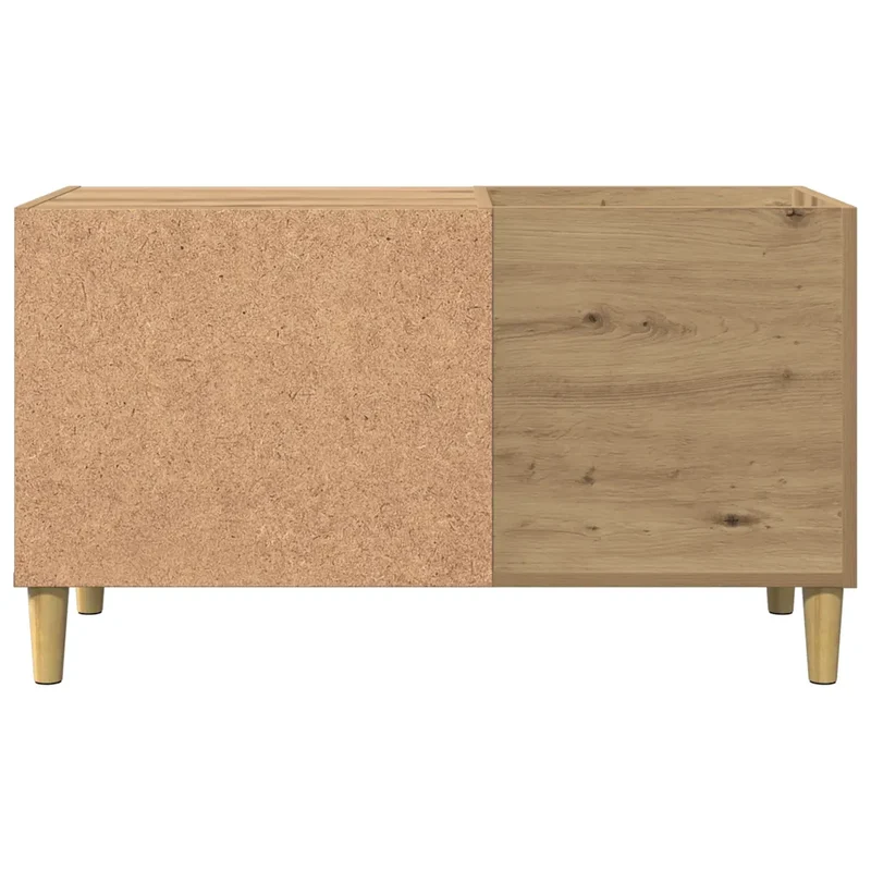 Armoire à disques pratique classique 84 x 38 x 48 cm superficie lisse ambiance cosy en bois chêne artisanal 02_0051061