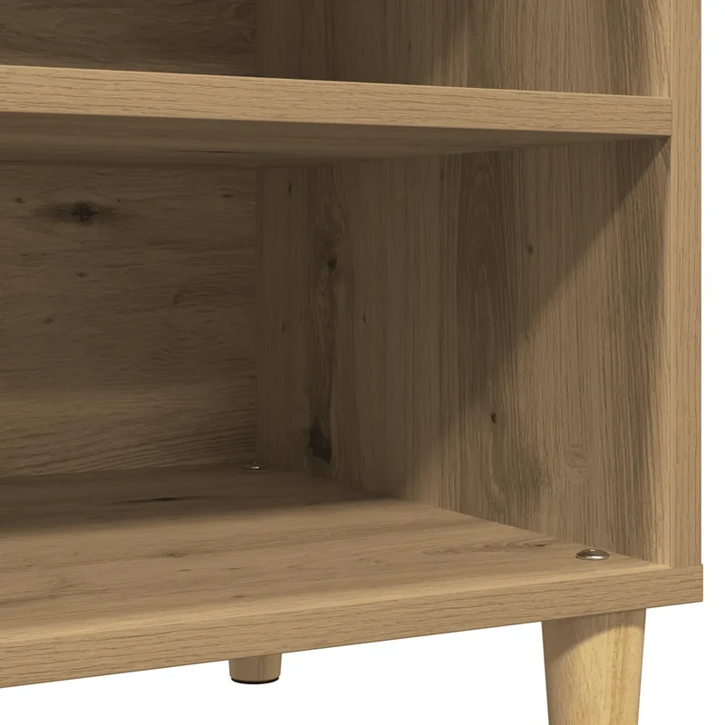 Armoire à disques pratique classique 84 x 38 x 48 cm superficie lisse ambiance cosy en bois chêne artisanal 02_0051061