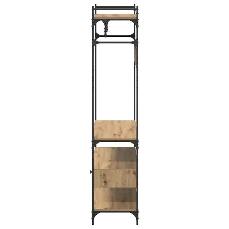 Armoire industrielle avec grand espace de rangement 89 x 39 x 184 cm en bois d'ingénierie chêne artisanal 02_0052878