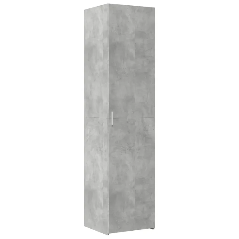 Armoire de rangement mince grande capacité 45 x 42,5 x 225 cm en bois d'ingénierie gris béton 02_0055563