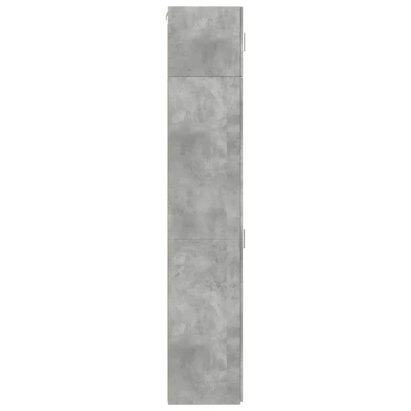 Armoire de rangement mince grande capacité 45 x 42,5 x 225 cm en bois d'ingénierie gris béton 02_0055563