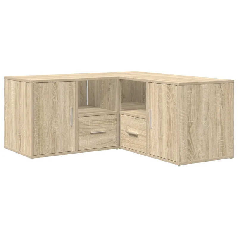 Armoire d'angle bois d'ingénierie pratique rangement 160 x 40 x 45 cm en bois d'ingénierie chêne sonoma 02_0055648