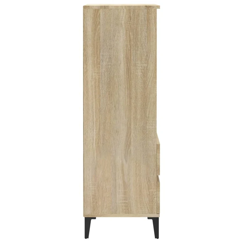 Buffet bahut commode armoire meuble de rangement organisateur cuisine salle de séjour salon haut sonoma 40 x 36 x 110 cm bois d'ingénierie beige 02_0034055