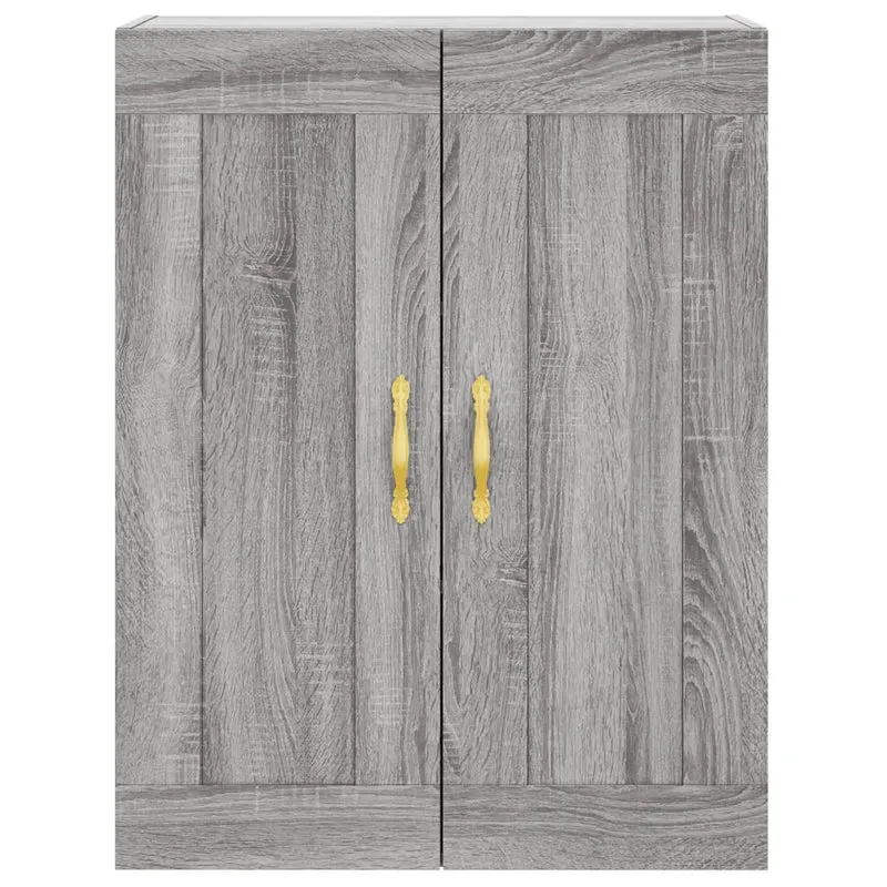 Armoire murale polyvalente avec 3 compartiments salon chambre 69,5 x 34 x 90 cm en bois gris sonoma 02_0049309