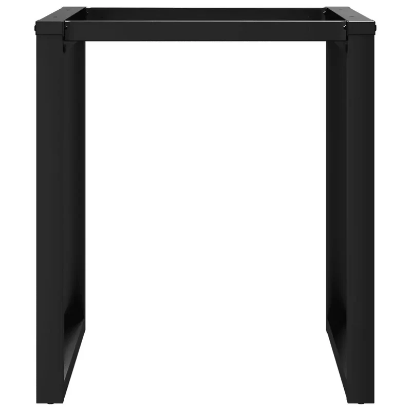 Pieds de table à manger en O robustes stables facile installation 70 x 70 x 73 cm en acier noir 02_0047227