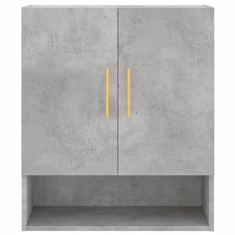 Armoire murale grise béton 60 x 31 x 70 cm espace de rangement pratique design moderne en bois d'ingénierie gris 02_0048757