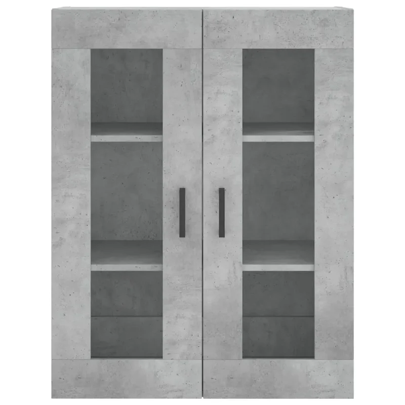 Armoire murale design élégante rangement pratique 69,5 x 34 x 90 cm en bois gris béton 02_0048627