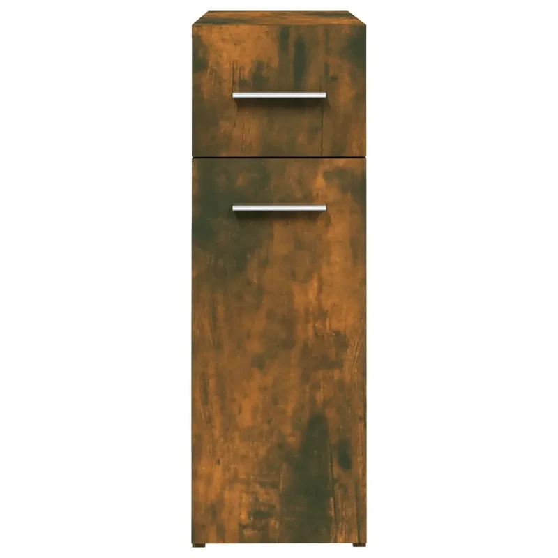 Armoire d'apothicaire bois d'ingénierie 20 x 45,5 x 60 cm espace de rangement moderne en bois chêne fumé 02_0048249