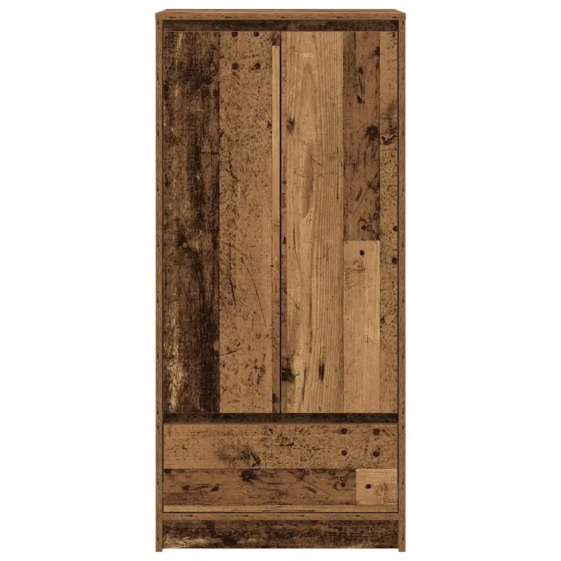 Armoire de rangement pratique avec tiroir et étagère 55,5 x 34 x 119,5 cm en bois d'ingénierie vieux bois 02_0051715