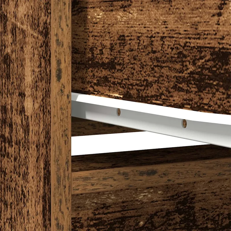 Armoire de rangement pratique avec tiroir et étagère 55,5 x 34 x 119,5 cm en bois d'ingénierie vieux bois 02_0051715