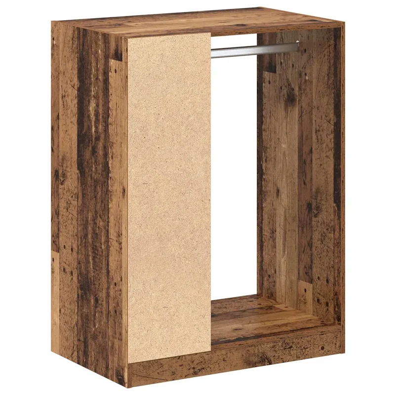 Armoire rectangulaire moderne avec 3 étagères espace de rangement généreux chic 77 x 48 x 102 cm en bois ancien 02_0052518