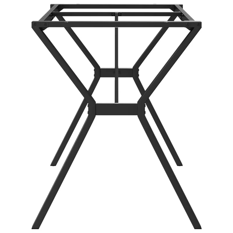 Pieds de table à manger cadre en Y 140 x 60 x 73 cm robustes faciles à installer style industriel en acier noir 02_0047262