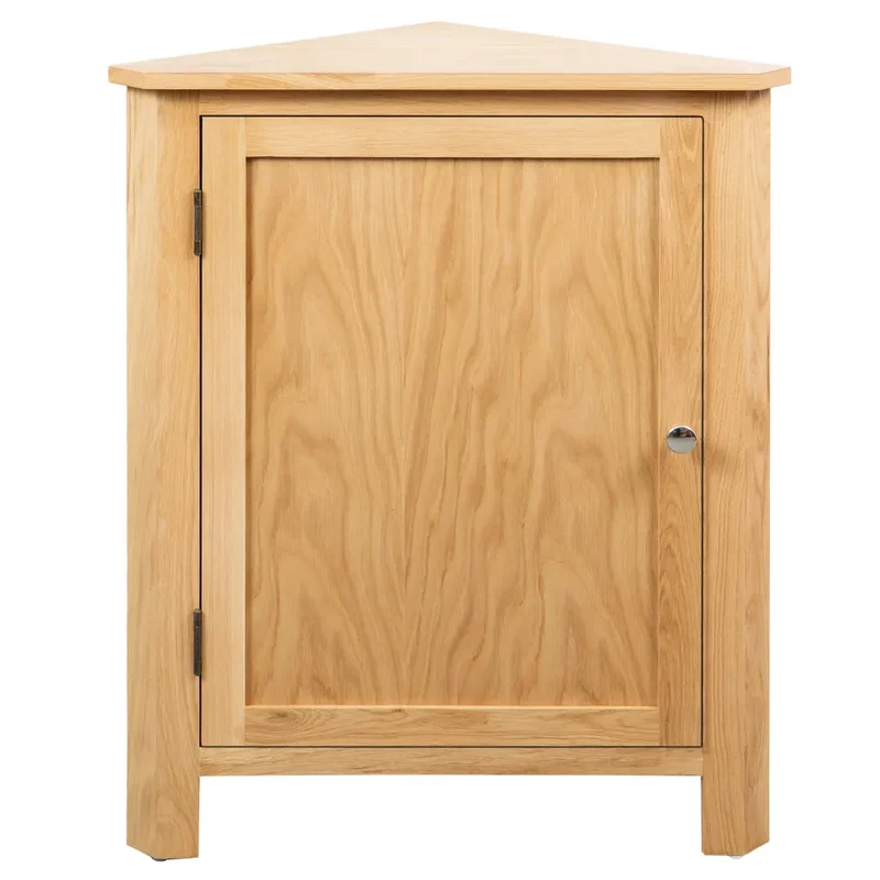 Armoire d'angle avec grand espace de rangement 59 x 45 x 80 cm style moderne en bois chêne 02_0046309