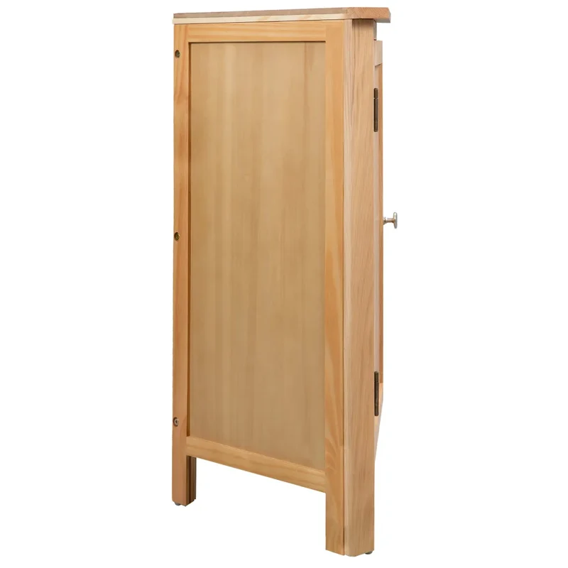 Armoire d'angle avec grand espace de rangement 59 x 45 x 80 cm style moderne en bois chêne 02_0046309